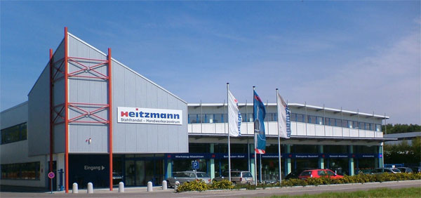 Heitzmann Eingang - Frontansicht - Stahlhandel - Alu - Edelstahl